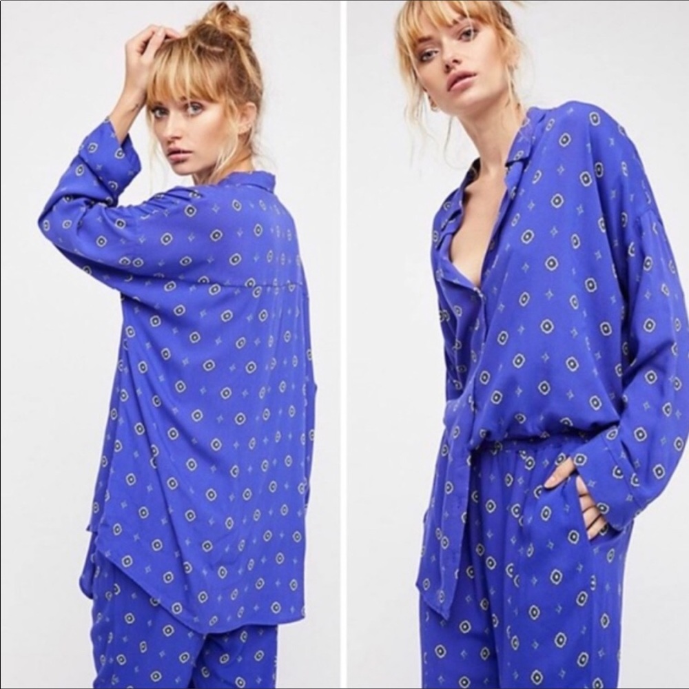 Free People Oversized Shirt Up Top